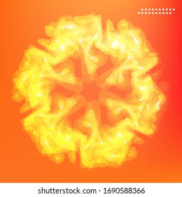 Poster with color gradient background. Trendy modern design
