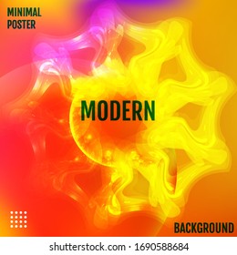 Cartel con fondo degradado de color. Diseño moderno