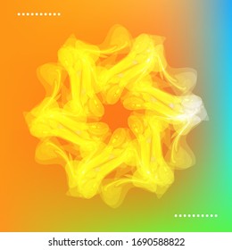 Cartel con fondo degradado de color. Diseño moderno