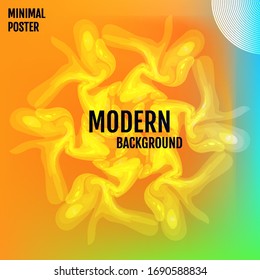 Cartel con fondo degradado de color. Diseño moderno