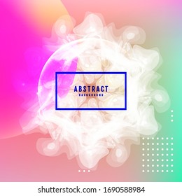 Poster with color gradient background. Trendy modern design