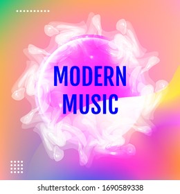 Cartel con fondo degradado de color. Diseño moderno
