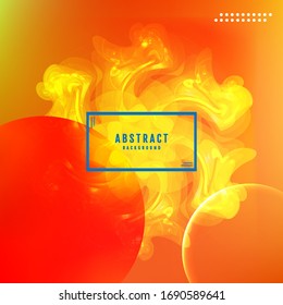 Poster with color gradient background. Trendy modern design
