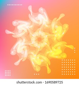 Poster with color gradient background. Trendy modern design