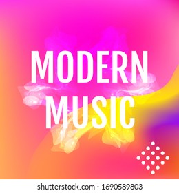 Poster with color gradient background. Trendy modern design