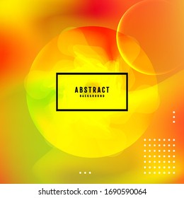 Poster with color gradient background. Trendy modern design