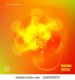 Poster with color gradient background. Trendy modern design
