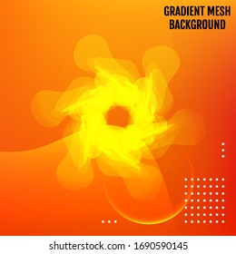 Poster with color gradient background. Trendy modern design