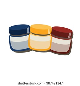 Poster color jar, infographic element.