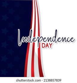 Poster color usa independence vector illustration