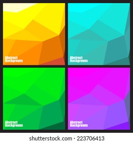 Poster of colored candy on abstract background with type