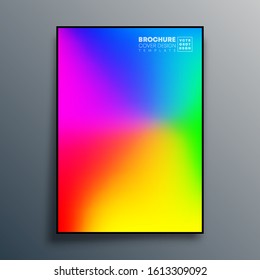 Poster with colorful gradient texture design for wallpaper, flyer, brochure cover, typography or other printing products. Vector illustration.