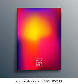 Poster with colorful gradient texture design for wallpaper, flyer, brochure cover, typography or other printing products. Vector illustration.