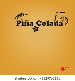 Poster for the common cocktail Pina Colada