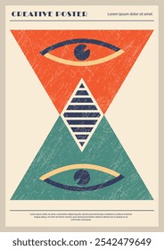 The poster. A conceptual idea for interior design, a postage stamp or a cover. A template for abstract creativity. The deep meaning of art 