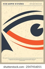 El afiche. Una idea conceptual para el diseño de interiores, un sello postal o una cubierta. Una Plantilla para la creatividad abstracta. El profundo significado del arte 