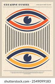 The poster. A conceptual idea for interior design, a postage stamp or a cover. A template for abstract creativity. The deep meaning of art 