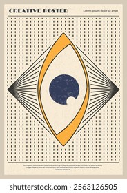 The poster. A conceptual idea for interior design, a postage stamp or a cover. A template for abstract creativity. The deep meaning of art 