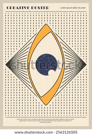 The poster. A conceptual idea for interior design, a postage stamp or a cover. A template for abstract creativity. The deep meaning of art 