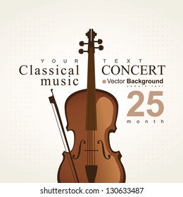 poster for a concert of classical music with violin