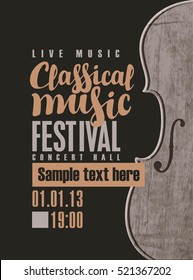 poster for a concert of classical music with violin