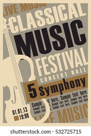 poster for a concert of classical music with violin
