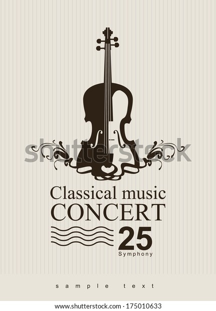poster for a\
concert of classical music with\
violin