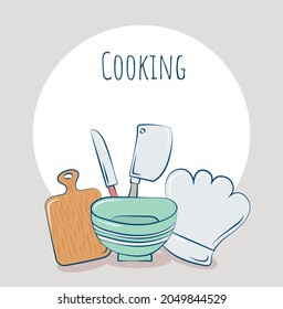 poster of cooking phrase and items