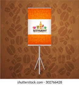 Poster Corporate identity Corporate identity Menu Restaurant Background coffee beans brown