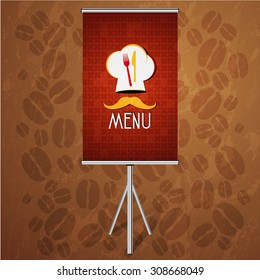 Poster Corporate identity Corporate identity Menu Restaurant Background coffee bean brown