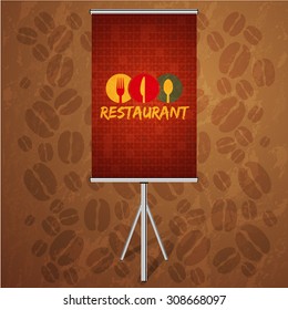 Poster Corporate identity Corporate identity Menu Restaurant Background coffee bean brown