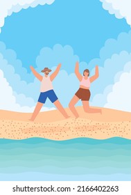 Pärchen am Strand