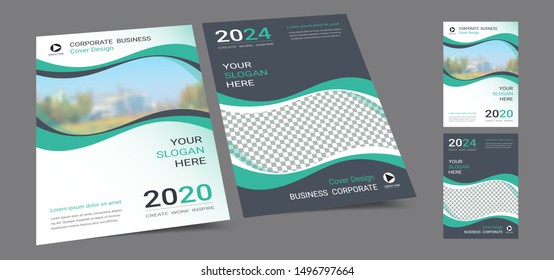 Poster cover book design template in A4 layout with space for photo background, Cmyk 2 tone color suitable for annual report, proposal, portfolio, brochure, flyer, leaflet, catalog, magazine, booklet.