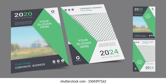 Poster cover book design template in A4 layout with space for photo background, Cmyk 2 tone color suitable for annual report, proposal, portfolio, brochure, flyer, leaflet, catalog, magazine, booklet.