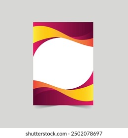 Poster cover book design template with space for photo background, Use for annual report, proposal, portfolio, brochure, flyer, leaflet, catalog, magazine, booklet, Vector template in A4 layout