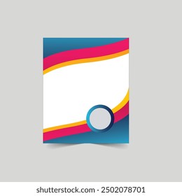 Poster cover book design template with space for photo background, Use for annual report, proposal, portfolio, brochure, flyer, leaflet, catalog, magazine, booklet, Vector template in A4 layout