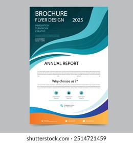 Poster cover book design template with space for photo background, Use for annual report, proposal, portfolio, brochure, flyer, leaflet, catalog, magazine, booklet, Vector template in A4 layout