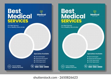 Poster cover book design template with space for photo background, Use for annual report, proposal, portfolio, brochure, flyer, leaflet, catalog, magazine, booklet, Vector template in A4 layout