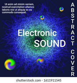Poster for cover design. Abstract flyer design background.  Abstract sound wave. Cover layout template.