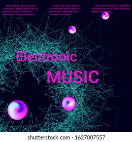 Poster for cover design. Abstract flyer design background.  Abstract sound wave. Cover layout template.