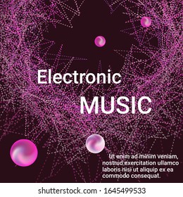 Poster for cover design. Abstract flyer design background.  Abstract sound wave. Cover layout template.