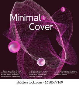 Poster for cover design. Abstract flyer design background.  Abstract sound wave. Cover layout template.