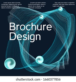 Poster for cover design. Abstract flyer design background.  Abstract sound wave. Cover layout template.