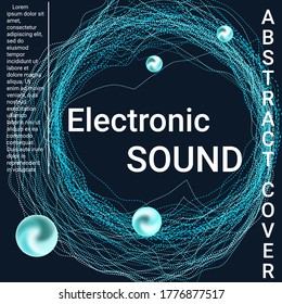 Poster for cover design. Abstract flyer design background.  Abstract sound wave. Cover layout template.