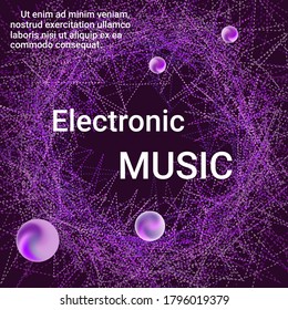 Poster for cover design. Abstract flyer design background.  Abstract sound wave. Cover layout template.