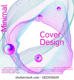 Poster for cover design. Abstract flyer design background.  Abstract sound wave. Cover layout template.