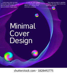 Poster for cover design. Abstract flyer design background.  Abstract sound wave. Cover layout template.