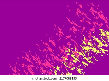 Portada de afiches con luz UV moderna. Patrón abstracto morado oscuro con muchos salpicaduras y gotas de colores rosados y amarillos. diseño de sitios web, ventas, viernes negro