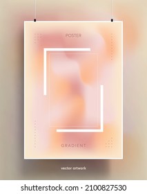 Poster cover template with color vibrant gradient background. Trendy modern design. Vector templates for placards, banners, flyers, presentations and reports. Vector illustration. Eps10