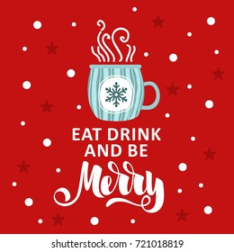 A poster with the Cup. Eat, drink and be merry.